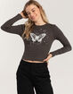 FULL TILT Butterfly Womens Long Sleeve Tee image number 1