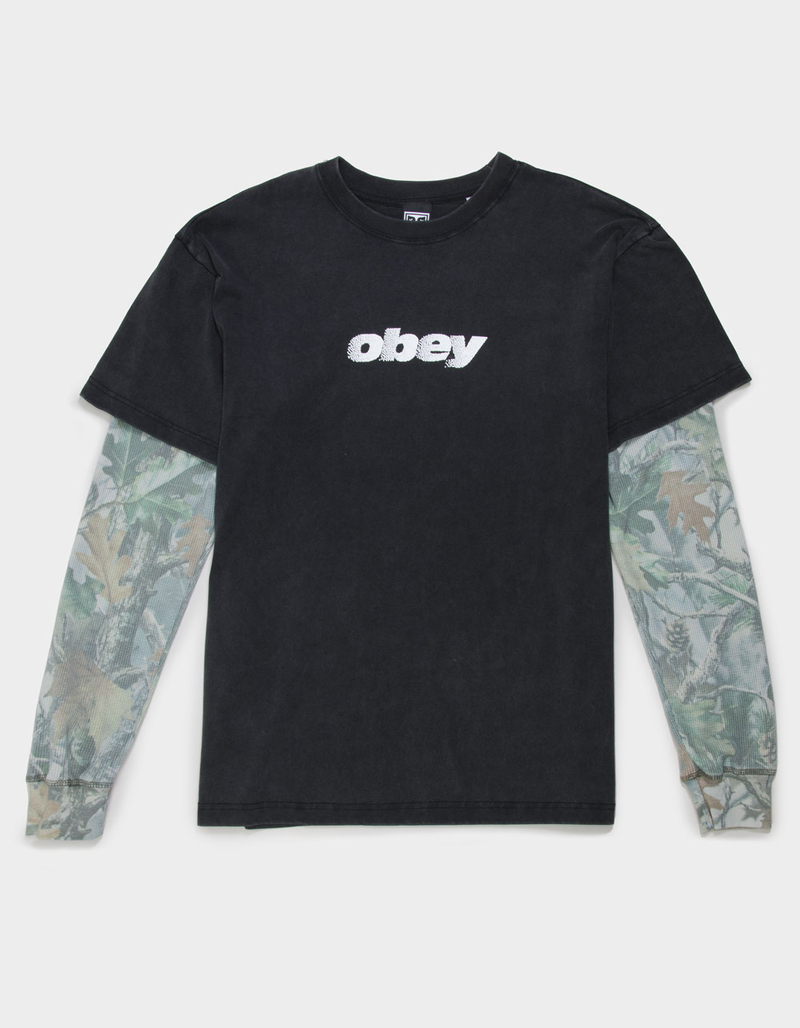 OBEY Diffusion Mens Long Sleeve 2fer Tee image number 0