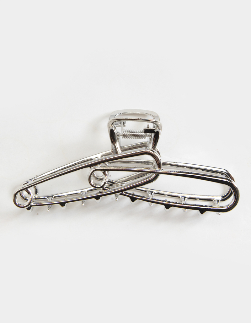 FULL TILT Safety Pin Metal Claw Hair Clip image number 1
