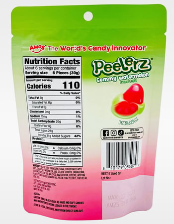 PEELERZ Peelable Watermelon Gummy Candy Alternative Image