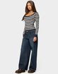 EDIKTED Rainey Striped Long Sleeve Top image number 4
