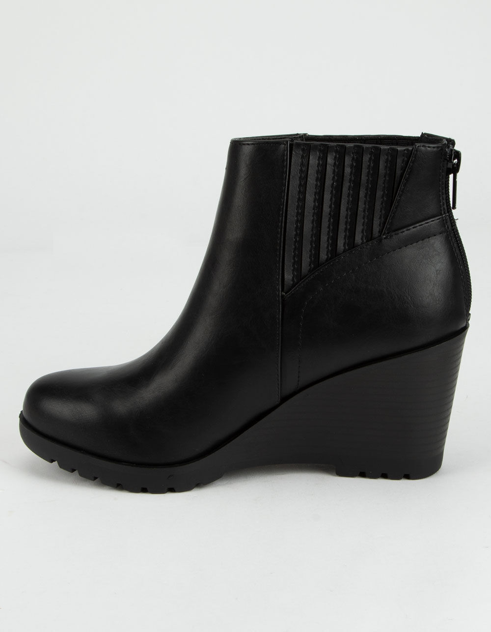 SODA Pesto Ankle Wedge Womens Booties 