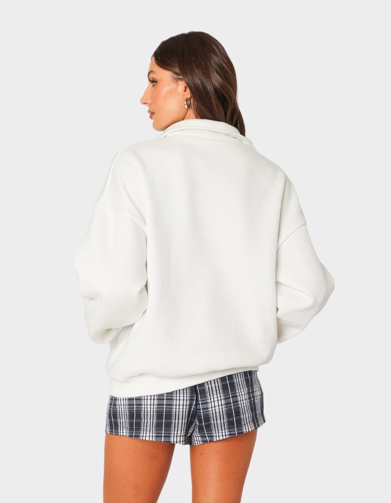 EDIKTED Oversized Quarter Zip Sweatshirt image number 3