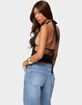 EDIKTED Layered Lacey Cowl Neck Halter Top image number 3