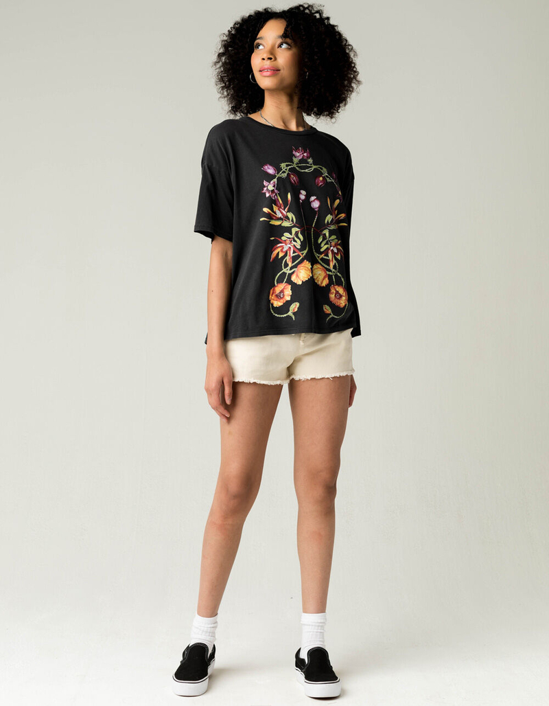 RVCA Mira Flora Womens Boyfriend Tee image number 3