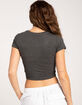 HEART & HIPS Ribbed Womens Crop Tee image number 3