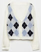FULL TILT Argyle Girls Sweater & Cami Set image number 2