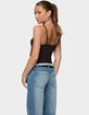 EDIKTED Adriel Contrast Lacey Tank Top image number 3