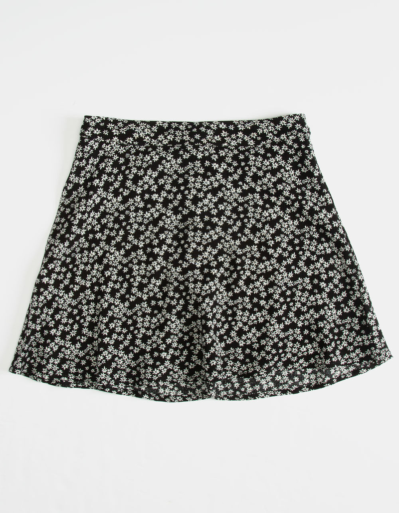 WHITE FAWN Ditsy Black Girls Skater Skirt image number 0