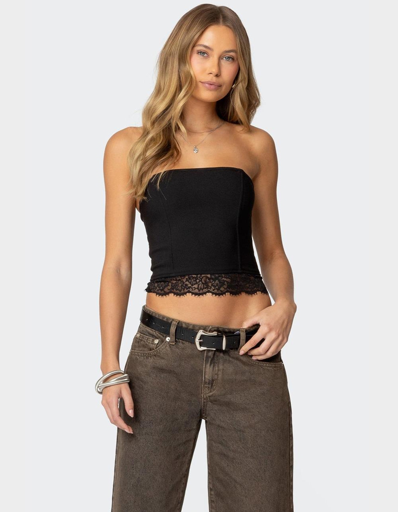 EDIKTED Elaina Lacey Strapless Corset image number 0