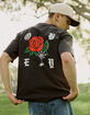 OBEY Spider Rose Mens Heavyweight Boxy Tee image number 1