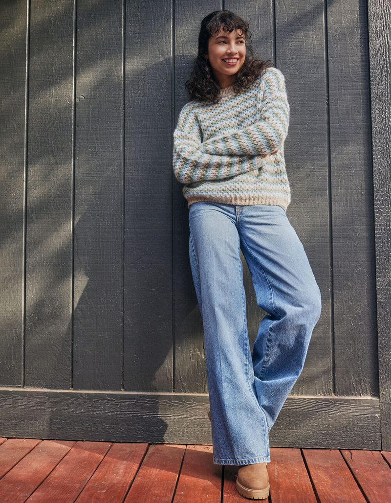 RSQ Womens Balloon Sleeve Textured Sweater image number 9