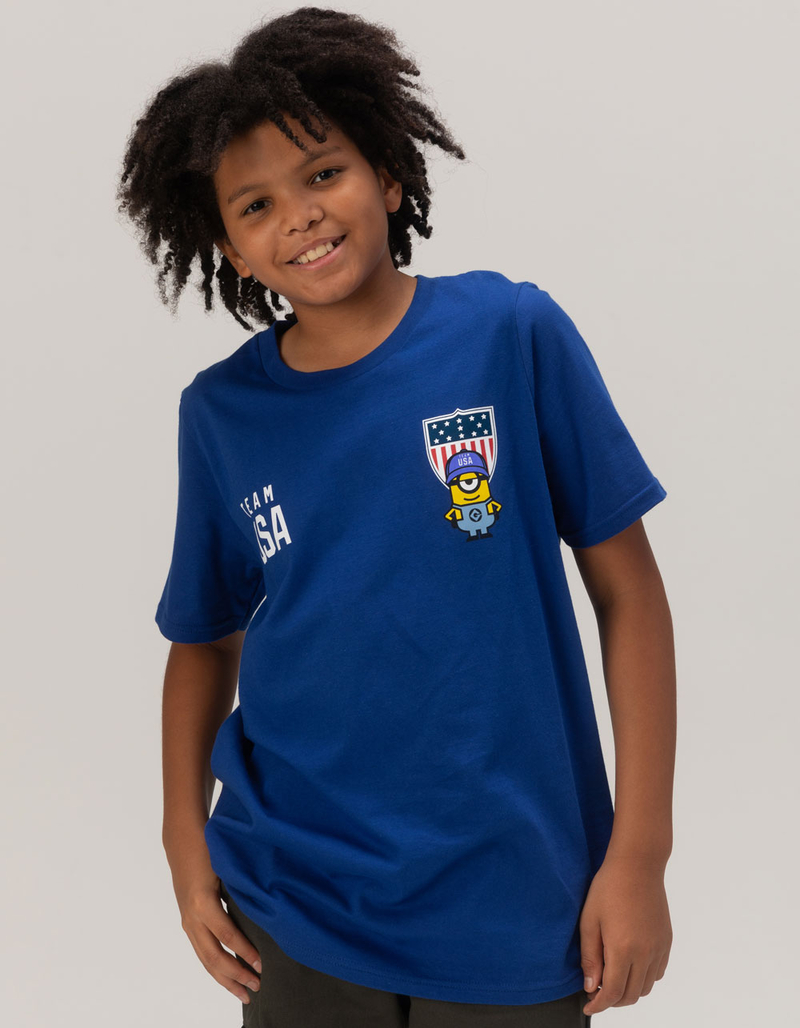 OUTERSTUFF Team USA Minions Flag Boys Tee image number 5