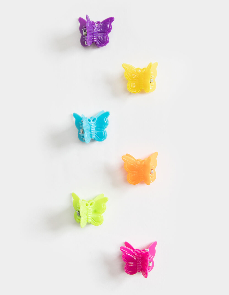 FULL TILT 6 Pack Bright Butterfly Hair Clips image number 0