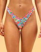 KULANI KINIS Mermaid Garden Lettuce Edge Thong Bikini Bottoms image number 2