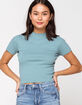 DESTINED Wide Rib Blue Womens Tee image number 1