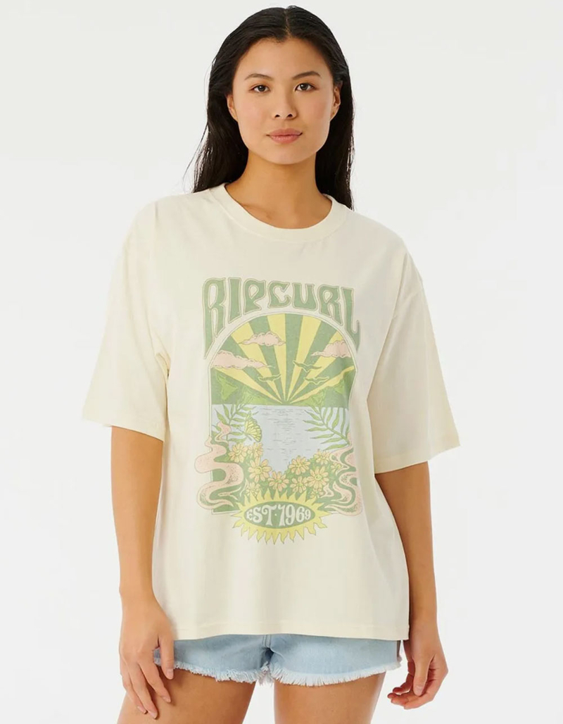 RIP CURL Cosmic Wanderer Heritage Womens Oversized Tee image number 0
