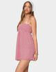 EDIKTED Rina Gingham Halter Mini Dress image number 2