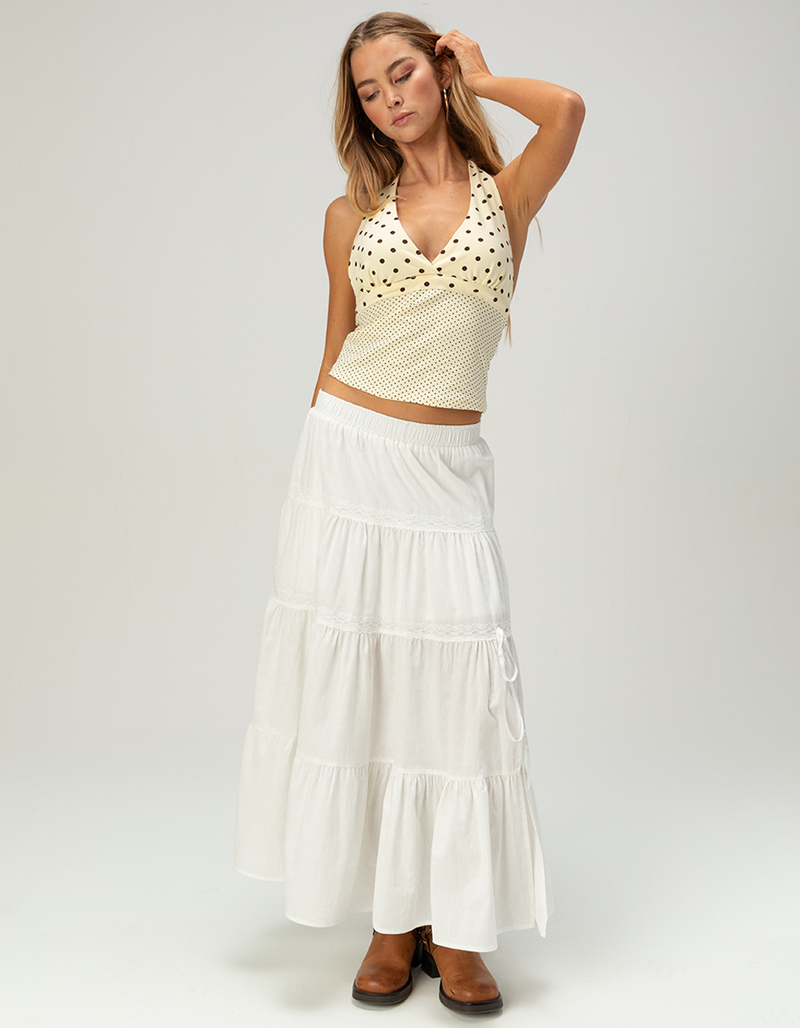 RSQ Womens Mid Rise Tiered Midi Skirt image number 4