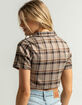 FULL TILT Plaid Womens Camp Shirt image number 3