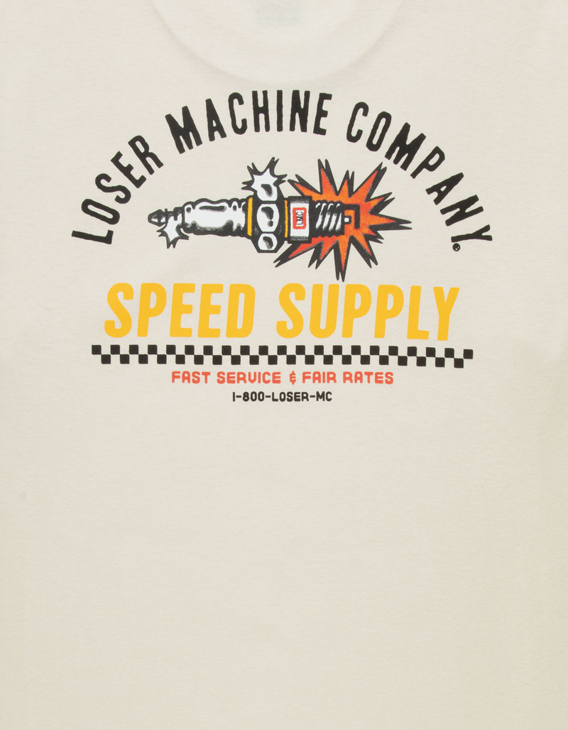 LOSER MACHINE CO. Spark Plug Mens Tee CREAM Tillys