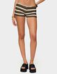 EDIKTED Elita Striped Textured Knit Shorts image number 1