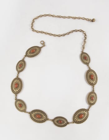 Red Concho Chain Belt Primary Image