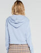FULL TILT Essentials Womens Blue Crop Hoodie image number 3