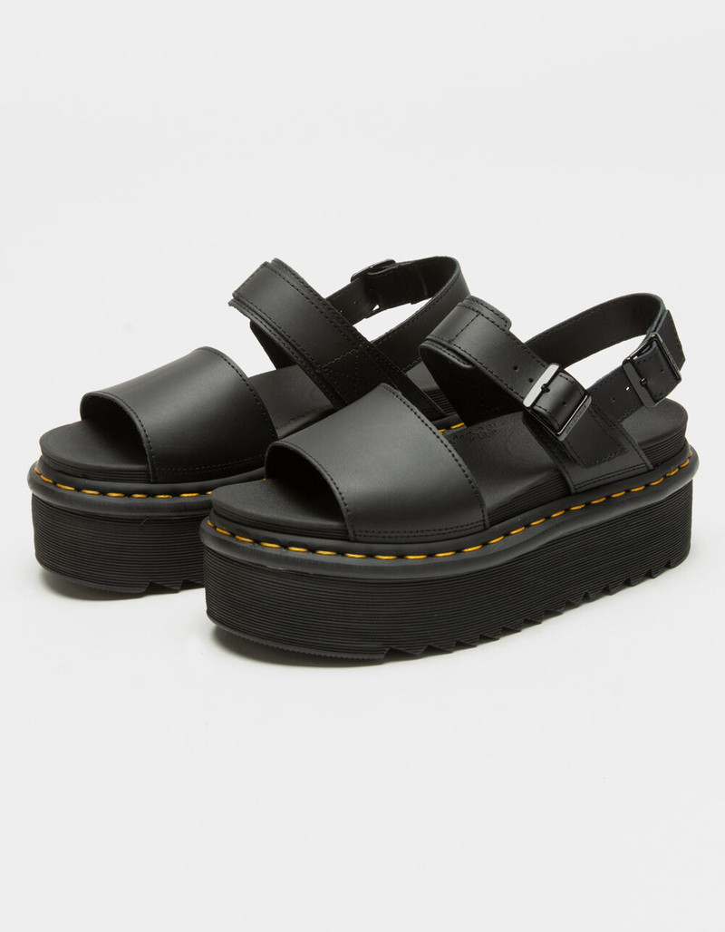 DR. MARTENS Voss Quad Leather Strap Womens Platform Sandals image number 0