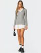 EDIKTED Two In One Collared Sweater Dress image number 1