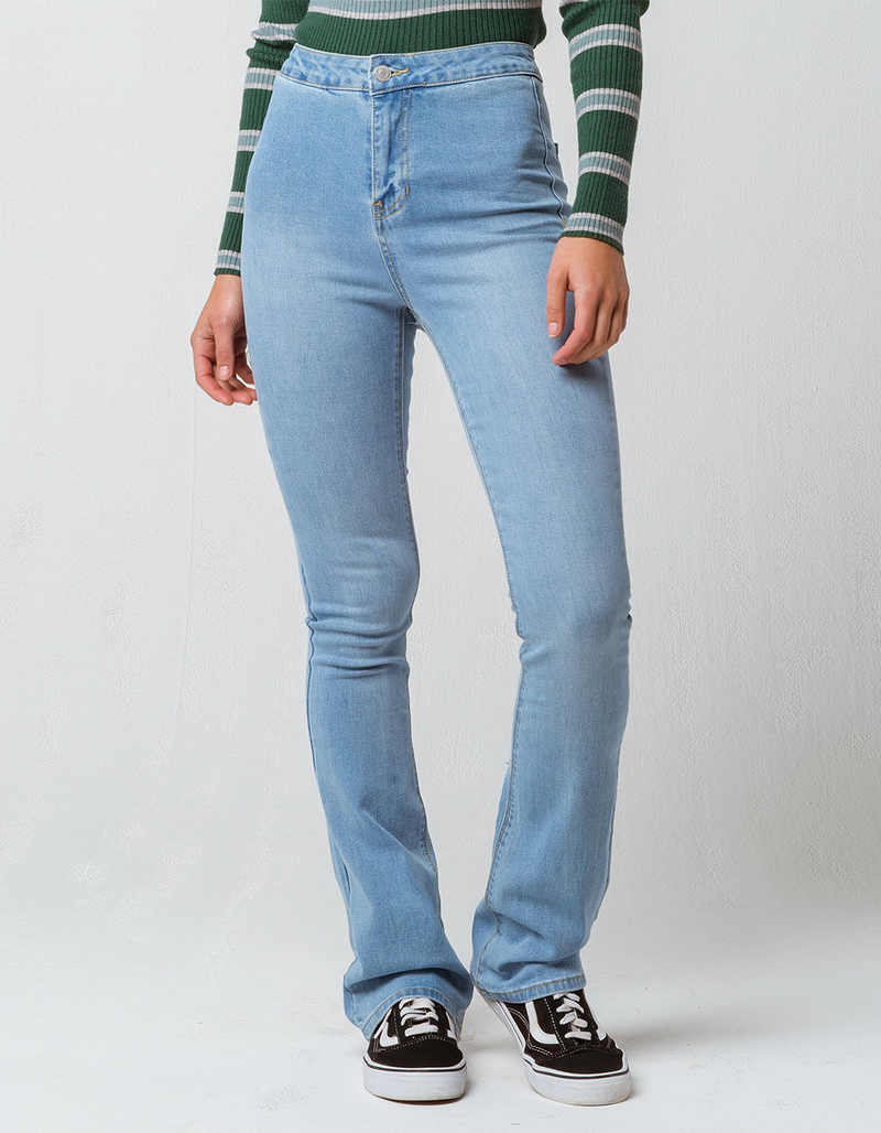 SKY AND SPARROW Clean High Waisted Womens Flare Jeans image number 0