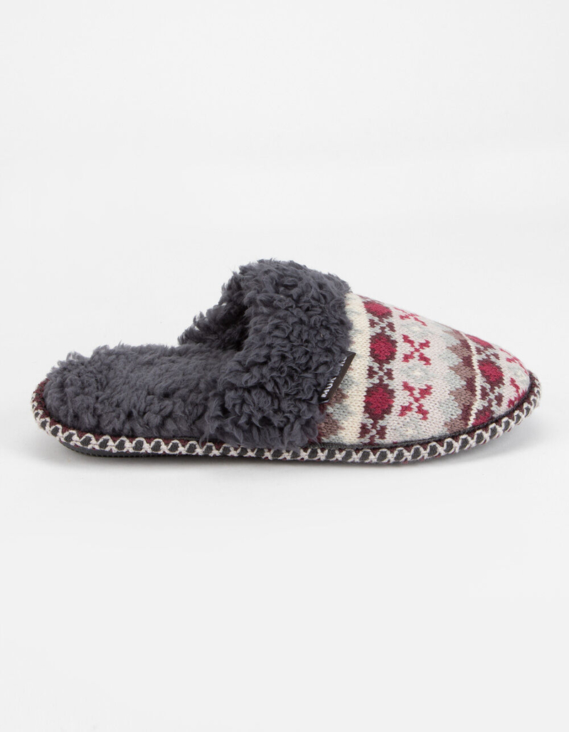 MUK LUKS Frida Fairisle Wine Womens Slippers image number 2