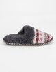 MUK LUKS Frida Fairisle Wine Womens Slippers image number 3