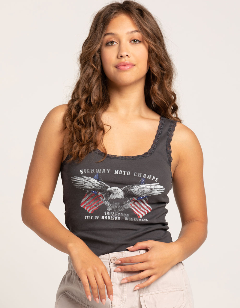 BDG Urban Outfitters Eagle Lace Trim Womens Tank Top image number 0