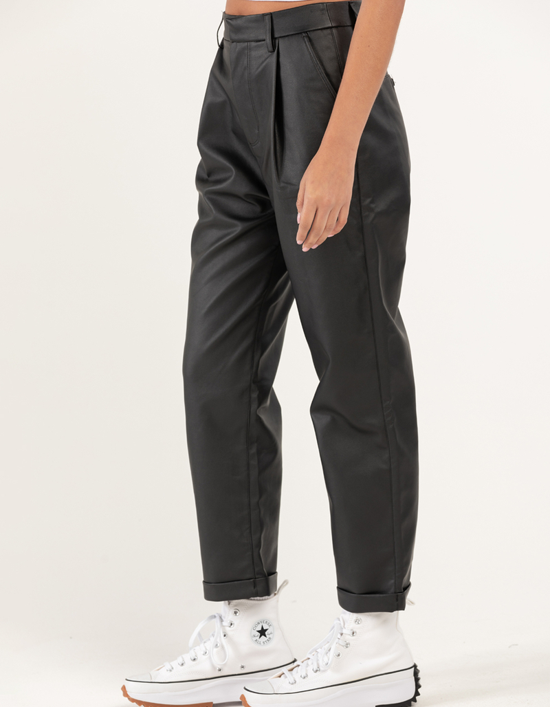 BRIXTON Aberdeen Womens Leather Trousers Pants image number 2