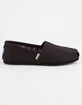 TOMS Black On Black Canvas Womens Classic Slip-Ons image number 1
