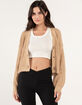 POOF Womens V Neck Button Front Cardigan image number 1