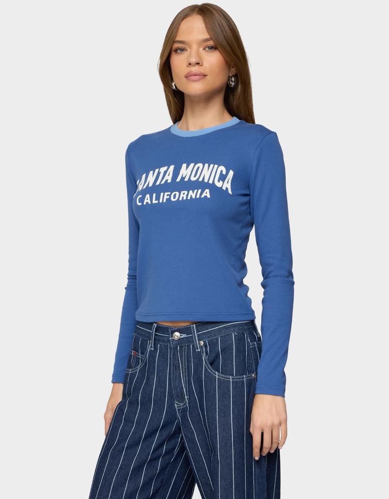 EDIKTED Santa Monica Long Sleeve Tee image number 1