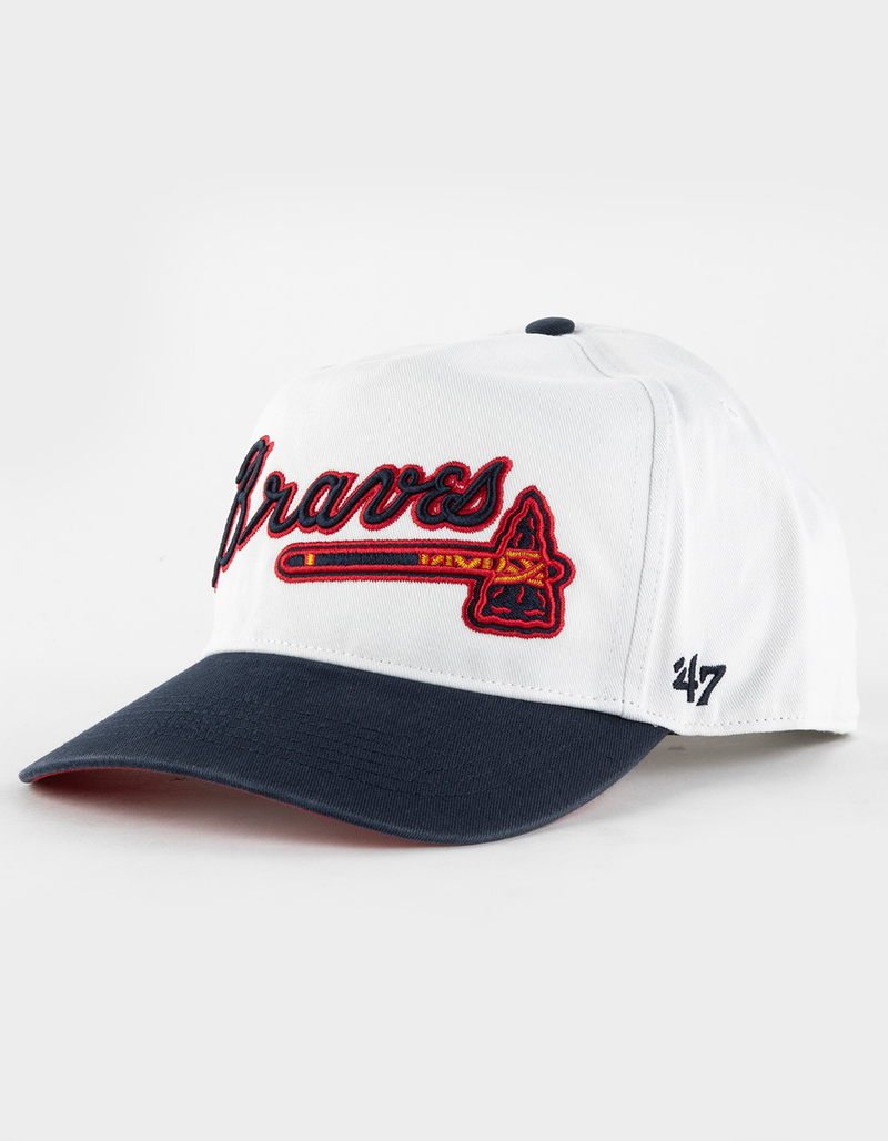47 BRAND Atlanta Braves Cooperstown Double Header Script '47 Hitch Snapback Hat image number 0