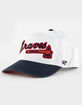 47 BRAND Atlanta Braves Cooperstown Double Header Script '47 Hitch Snapback Hat image number 1