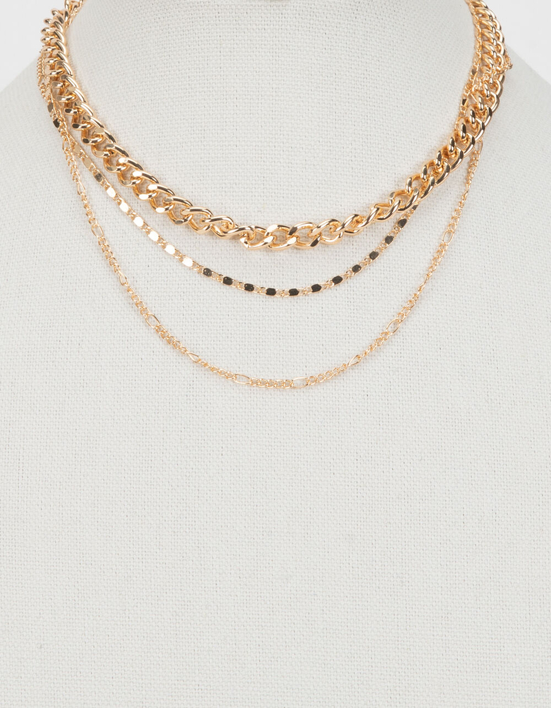 FULL TILT Layered Cuban Link Necklace image number 3