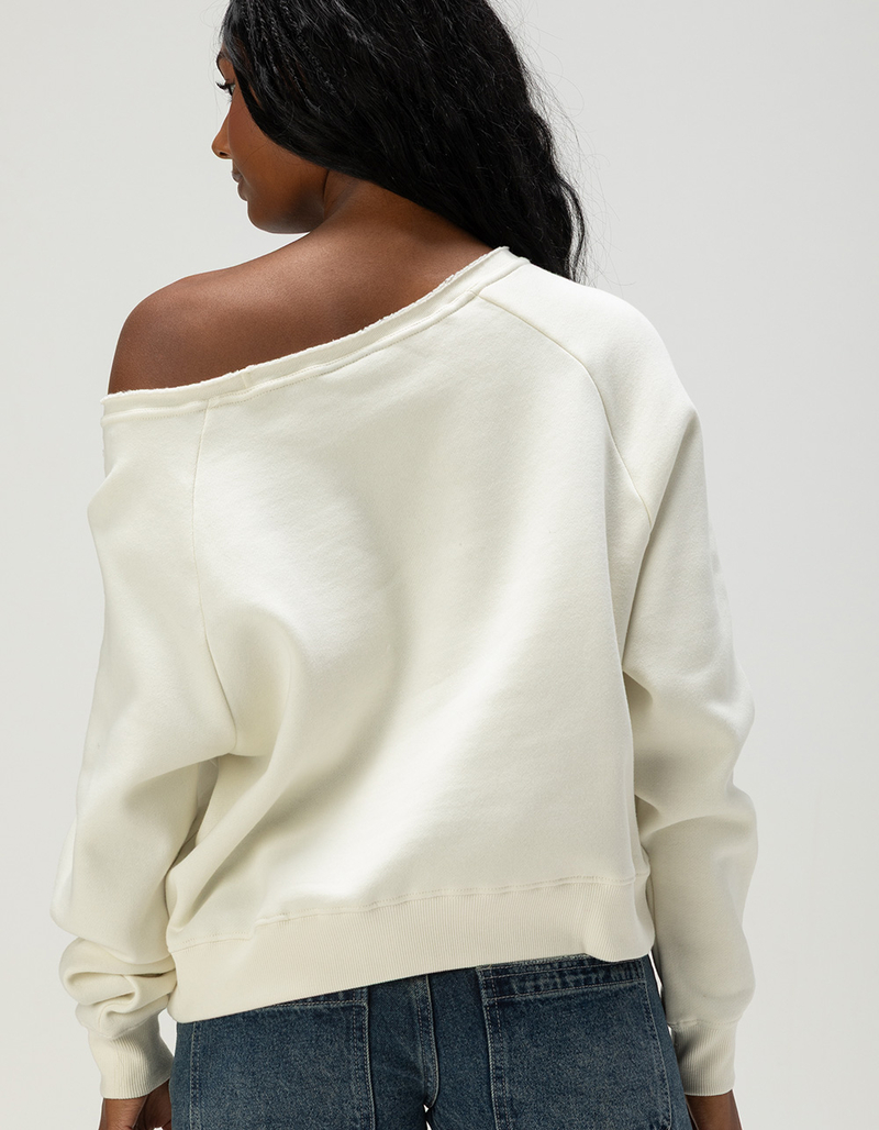 THE WILD COLLECTIVE Los Angeles Rams Womens Off The Shoulder Sweatshirt image number 3