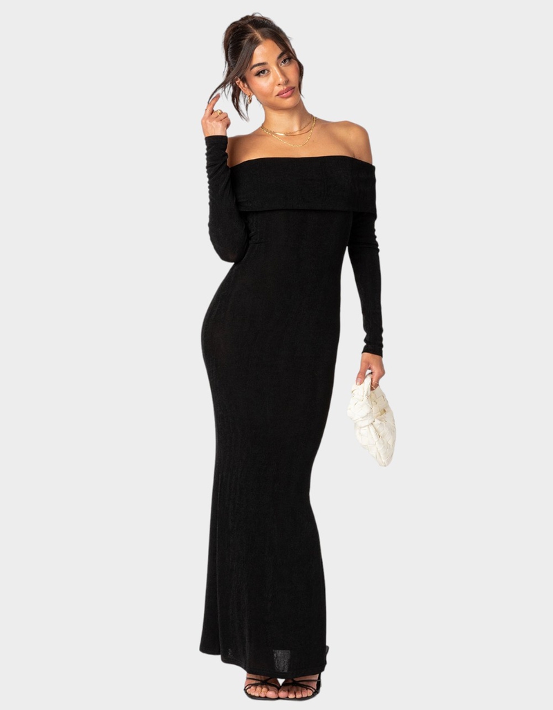 EDIKTED Susan Fold Over Maxi Dress image number 4