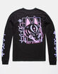 KEY STREET Kitsune Black Mens T-Shirt image number 1