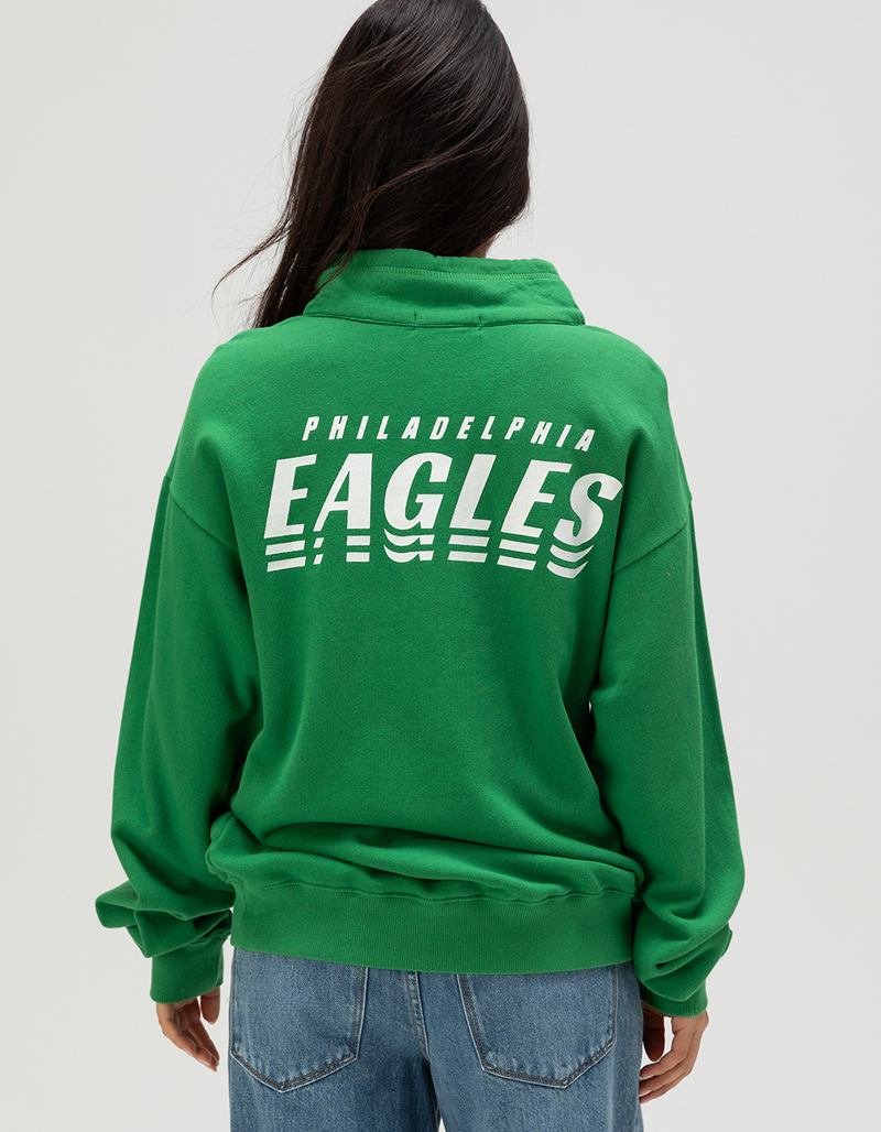 JUNK FOOD Philadelphia Mock 1/4 Button Up Sweatshirt image number 4