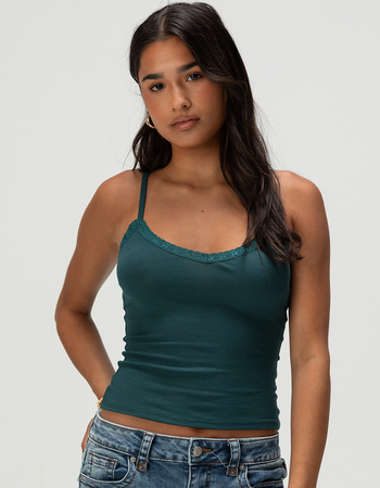 TILLYS Womens Lace Trim Cami Primary Image