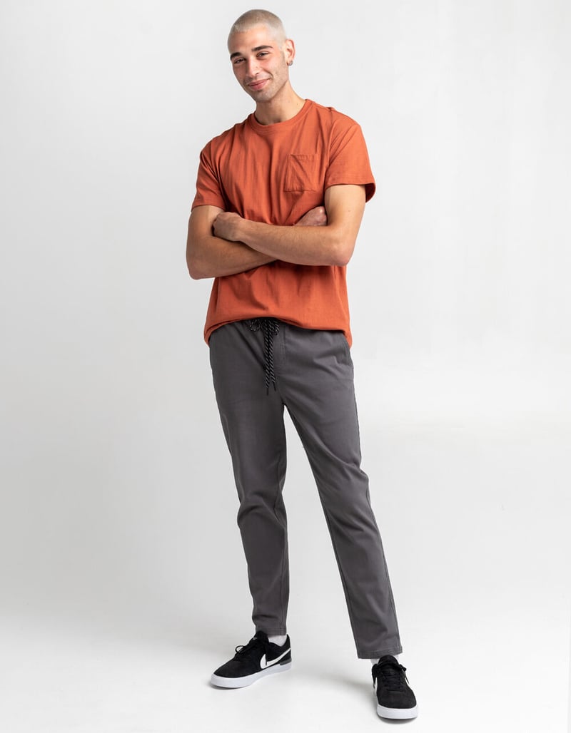 RSQ Oversized Solid Mens Mahogany Pocket Tee image number 5