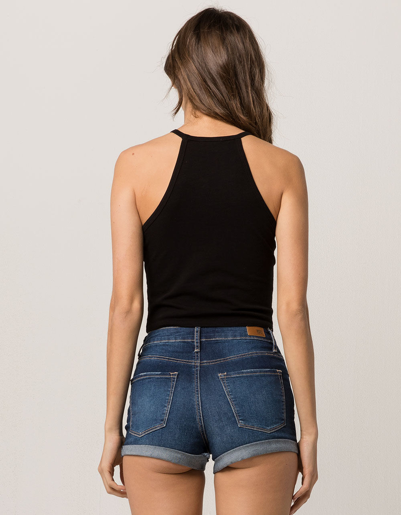 BOZZOLO Black High Neck Womens Tank image number 2