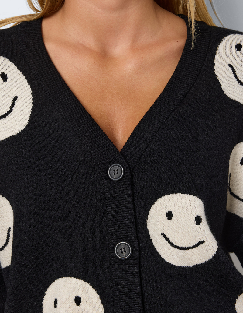 NOISY MAY Smiley Face Womens Cardigan image number 2