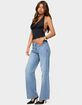 EDIKTED Holly Straight Leg Mid Rise Jeans image number 4